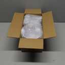 Rubtlamp 50 Pack Clear Disposable Bowls, Clear Plastic Bowls with Gold Rim, 12-16oz Premium Heavy Duty Plastic Hammered soup Bowls for Milk Cereals, Snacks, Salads