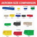 Akro-Mils 30240 AkroBins Plastic Storage Bins, Space-Saving Stackable Bins for Garage, Pantry, Craft Organization, 15-Inch x 8-Inch x 7-Inch, Clear, 12-Pack