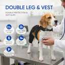 Dog Knee Brace for Torn ACL Hind Legs with Vest, Adjustable Dog Leg Brace with 4 Stabilizers, Hip Support to Reduce Pain, CCL Tear Recovery & Arthritis Ligament Injuries & Luxating Patella (X-Small)