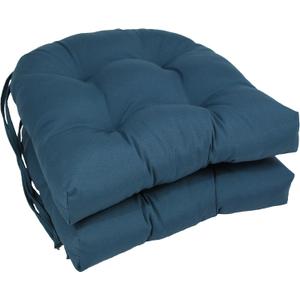 Blazing Needles 16-inch Twill Rounded Back Chair Cushion, 16" x 16", Indigo 2 Count Blazing Needles 16-inch Twill Rounded Back Chair Cushion, 16" x 16", Indigo 2 Count