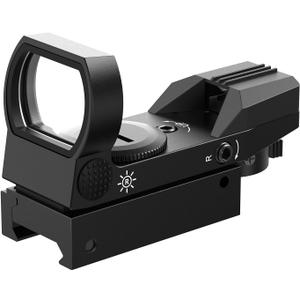 Feyachi Reflex Sight Red Green Dot Optics 4 Adjustable Reticles Sight with Button Brightness Adjustment