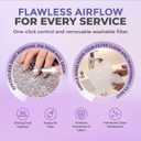 M - DustPro Cordless Rechargeable Nail Dust Collector | 45K RPM Powerful Suction | Ultra-Quiet Brushless Nail Vacuum with Reusable Filter | Professional & Home Salon Use (Pink)