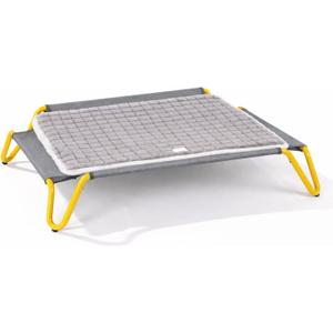 Elevated Dog Bed with Removable Cushion, Cooling Raised Pet Cot, Breathable Mesh Dog Bed, Washable Soft Mat, Durable Metal Frame, Indoor Outdoor Raised Pet Bed for Small Medium Dogs