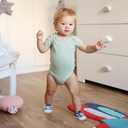 BARERUN Baby Shoes Baby First Walking Shoes Infant Sneakers Wide Toe Box Slip on Shoes Soft Sole Baby Boys Girls Crib Shoes Toddler Breathable Lightweight House Sock Shoes (Blue Change)