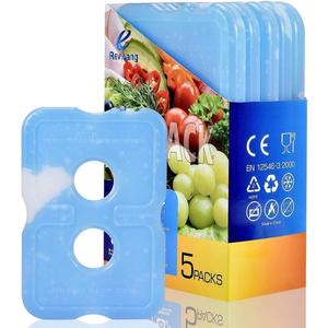 Cold Ice Pack Brick Reusable Long Lasting Cool Slim Thin Freezer Pack Cooler for Lunch Boxes Bag
