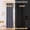 Blackout Curtains for Bedroom 96 inch Curtains,2 Panels,Dark Gray | Cutains for Bedroom,Thermal Insulated Grommet Window Drapes,Waterproof Blackout Curtains for Living Room,52 x 96 in,2 Panels