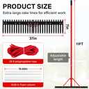 Adjustable Aquatic Weed Rake 2026 Upgrade Patents Pending,Heavy Duty Aluminum Pond Rake,Double Sided Floating Lake Rakes for Removal of Weeds, Leaves & Floating Scum