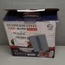 Portable Korean Style Stainless-Steel Barbecue Grill, Charcoal BBQ Round Grill Stove for Outdoor Camping, Picnicking & Parties 1~4 People, 13.8" DIA