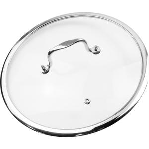 HEVSTIL 11.5 Inch Tempered Glass Lid for Frying Pan with Stainless Steel Handle - Vented Skillet Cover