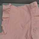 Oudain Pink Ruffle Table Runner Cotton Fabric 118 x 13.8'' Farmhouse Rustic Ruffled Edge Table Runner Wedding Decor for Spring Baby Shower Bridal Shower Party