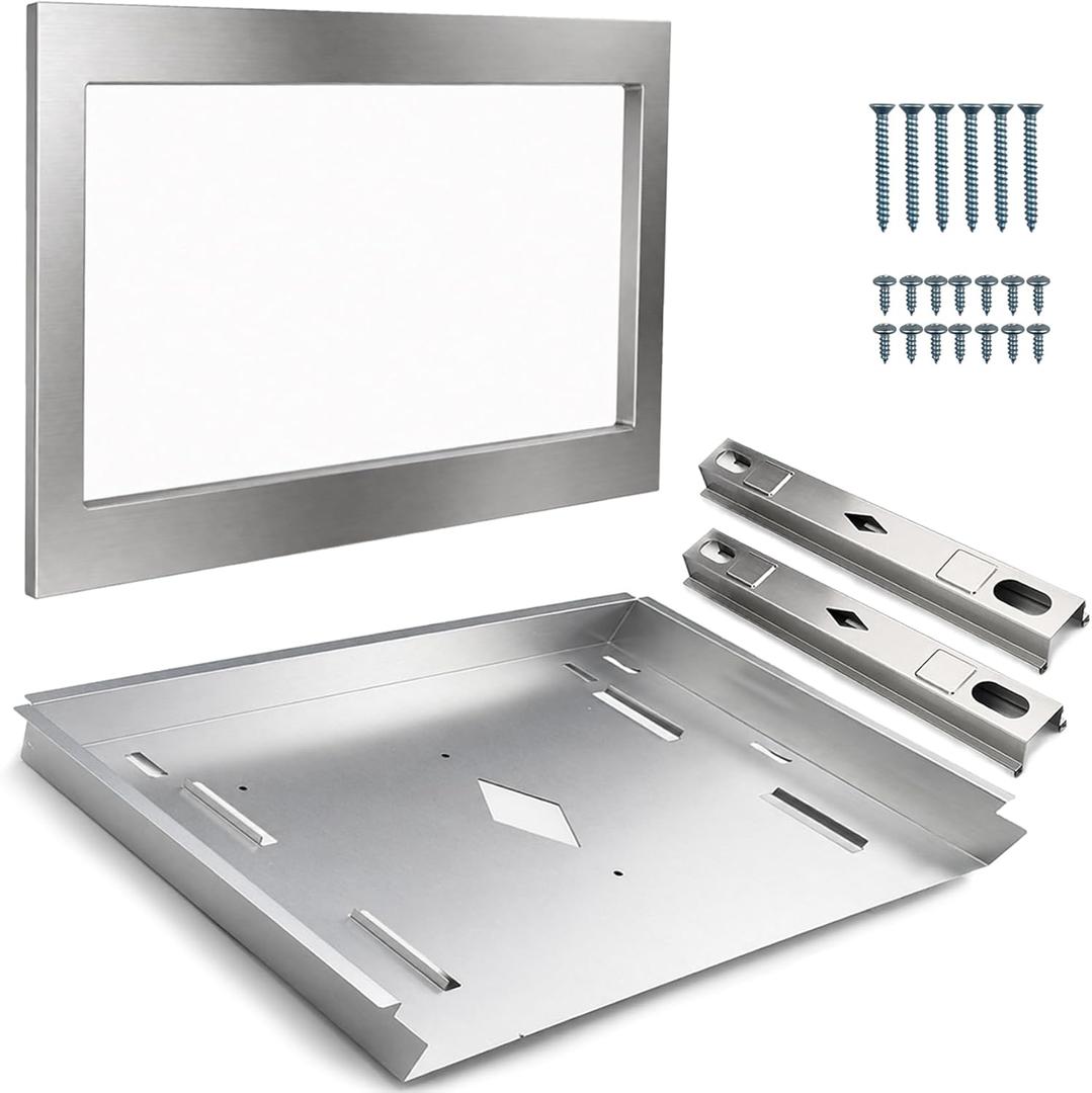 27 in. Microwave Trim Kit GMTK2768AF for Gallery Microwave Model GMBS3068AF | Trim Kit for Built in Microwave Oven Stainless Steel, Built in Microwave with Trim Kit, Universal Microwave Trim Kit