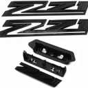 (Set of 3) 2019-2026 OEM 2pack Side Decals Emblems + Grille Z71 Badges Compatible with Silverado Genuine Parts 84632695 84384428 (All Black)
