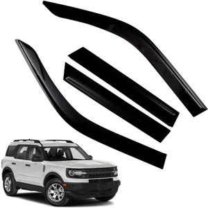 Rain Guards for Ford Bronco Sport 2021-2024 Big Bend Outer Banks Badlands,Tape-on Side Window Deflectors for Ford Bronco Sport,Window Visors for Ford Trucks,for Ford Car Accessories,4 pcs