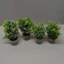 FAVOWREATH 4 Pack Fake Plants Ceramic Mini Artificial Greenery Potted Plants for Home Decor Office Decor Room Decor Farmhouse Decor Indoor Table Bathroom Decor