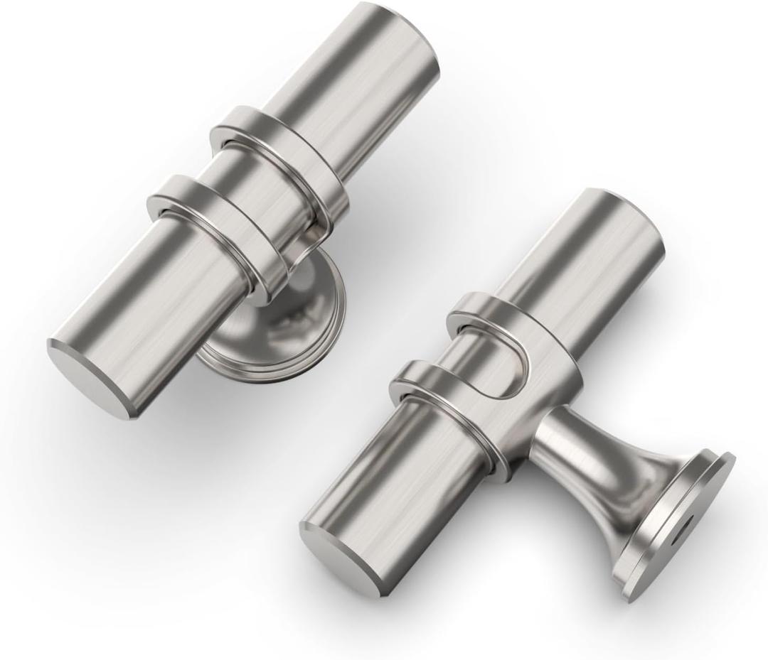 Asidrama 9 Pack Brushed Satin Nickel Kitchen Cabinet Knobs Dresser Knobs Drawer Knobs Cabinet Hardware Zinc Knobs for Dresser Drawers
