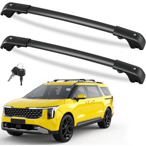 FengYu 300lb Lockable Roof Rack Cross Bars Compatible with 2022-2026 KIA Carnival & Carnival Hybrid, Heavy Duty Aluminum Roof Rails Crossbars Cargo Bars Canoe Rooftop Black Carrier Luggage.