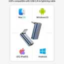 90 Degree USB C to Lightning Adapter 2-Pack, 35W 480Mbps Data Transfer Up and Down Right Angle Type-C Charger Connector Cable for iPhone 17/16/15,iPad, Samsung S25,Tablets, Laptops & Mobile Phones