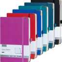 A5 Lined Journal Notebook - 100 GSM Thick Paper, 6 Pack Hardcover Journaling Notebooks for Writing, Work, Travel, School, College Ruled Journals for Women Men, PU Leather Note Books, 5.5x8.3 (Assorted Color)