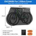 Bike Cover for Transport on Rack,600D Waterproof &Tear resistant Bicycle Covers for 1,2 Bikes on Rear Bike Rack,Heavy Duty Rain Dust with Night Reflective Handle for Car Hitch Travel