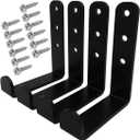 4 Pcs Black Heavy Duty Metal j Hooks for Hanging 280 lbs, Wall Mount Hook for Hanging Garage Storage Home Office Gym Sports Equipment, Tool Organization,Small U Hooks (XL)