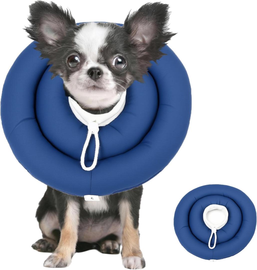 Soft Dog Cones, Recovery Dog Donut Collar After Surgery- Cone of Shame Alternative, Pet Elizabethan E-Collar Anti-Bite Lick Wound Healing Adjustable for Small Large Medium Dogs-BARDIMIES (L(Neck Girth6.8-13IN))