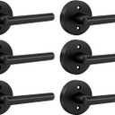 Goldenwarm 3 Pack Black Dummy Door Handles, Non-Turning Single Side Pull Door Lever Matte Black, Heavy Duty Door Handle for Closet Pantry