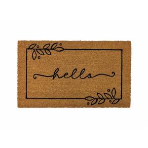 2 Pcs Fall Door Mat Hello  Non Slip Coir Mats Thanksgiving Black White Plaid Harvest Floor Layering Doormats Seasonal for Front Porch Entryway Decor