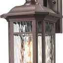 Outdoor Porch Lights Wall Mount, Outdoor Wall Light Fixtures Exterior Lights for House, Lantern Cage Coach Carriage Light with Water Ripple Glass for Front Door Garage Patio, Standard