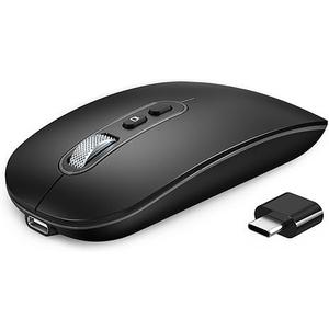 RaceGT USB C Wireless Mouse, Rechargeable DualMode Mouse(Typec and Bluetooth), Silent Bluetooth Mice for MacBook Air/Pro, Slim Portable Travel Mice for iPad Mac Laptop PC Computer