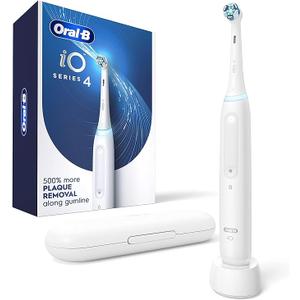 OralB iO Series 4 Electric Toothbrush with (1) Brush Head, Rechargeable, White
