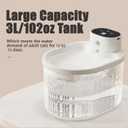 Wireless Cat Water Fountain with Motion Sensor, Automatic Cordless Quiet Pump Pet Fountain Battery Operated 102oz/3L Dog Water Bowl Dispenser with 3 Filters White