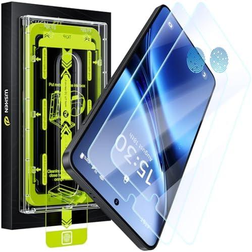 Peck of 2 WSKEN for Samsung Galaxy S25 Edge Screen Protector - [Fingerprint Unlock Support] Case Friendly Auto Dust Removal Shatterproof Bubble Free HD Tempered Glass Film for Galaxy S25 Edge,2 PCS