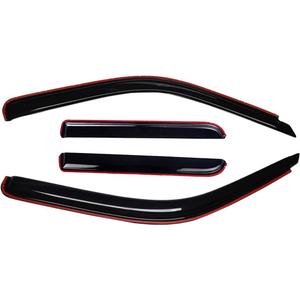 In-Channel Rain Guards, Fits 2001-2007 Chevrolet Silverado & GMC Sierra 1500 (HD), 2500 (HD), 3500, Crew Cab; 2002-2006 Chevrolet Avalanche & Suburban, Cadillac Escalade EXT, GMC Yukon XL, Smoke, 4Pcs