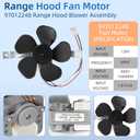 S97012248 97012248 Range Hood Fan Motor BP17 Replacement Part fit for B-roan Nu-Tone 40000 & 42000 Series and Ken-More Stoves by Fetechmate Replace 99080492 97005161 99080533 99080410 99080363