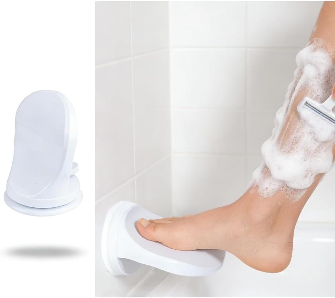 Shower Foot Rest for Shaving Legs with Strong Suction Cup Non-Slip Shower Step for Smooth Surface Bathroom Support Shaving Foot Rest Pedal