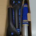 34" Extendable Ice Scrapers for Car Windshield 2-in-1 Snow Brush for Car Snow Scraper for Car Snow Scraper and Drush with Ergonomic Foam Grip for Cars, Trucks, SUVs with 360 Pivoting Brush Head Blue