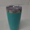 20oz Tumbler Bulk Stainless Steel Vacuum Insulated Tumblers with Lid Double Wall Travel Mug Powder Coated Coffee Cup, Suitable for Ice Drinks and Hot Beverage (Light blue 1pack)