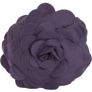 SARO LIFESTYLE Flower Design Poly Filled Throw Pillow, Violet, 13"
