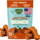 Keyoung Gaines Family Farmstead Sweet Potato Dog Bones, All-Natural, Grain Free, Dog Treats for All Ages & Breeds, Made in The USA, 32 oz Bag