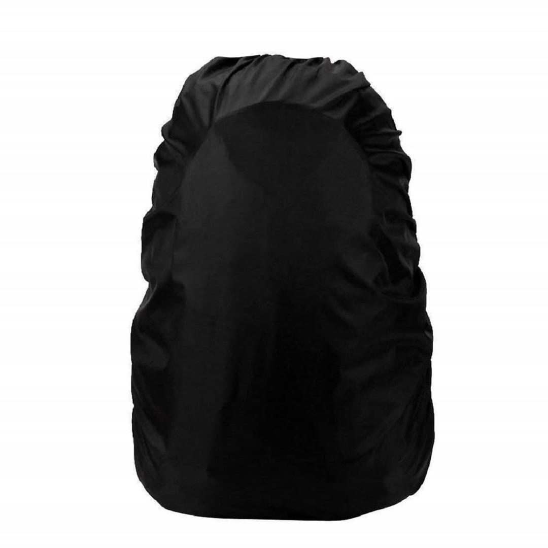Waterproof Rain Cover for Backpack Bags Rubberized Material, Dust Proof, Rainproof Dustproof Protector Raincover Elastic Adjustable Specially for Trekking Black  , 2 Pieces, 37x28x22 inches
