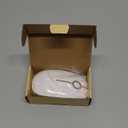 VssoPlor Wireless Mouse, 2.4G Slim Portable Computer Laptop Mouse with Nano Receiver Quiet Silent Optical Mice for Notebook, PC, Laptop, Computer-White and Gold