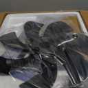 DLLT Caged Ceiling Fan with Light: 20" Farmhouse Fandelier with Lights and Remote & APP - Black Rustic Semi Flush Mount Bladeless Ceiling Fans Enclosed Fan for Bedroom Kitchen Living Dining Room