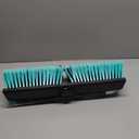 18 Push Broom Outdoor Heavy Duty, Large Commercial Stiff Bristle Brush with 63 inches Long Handle for Garage Shop Garden Yard Patio Deck Street Warehouse Lawn Driveway (Green)