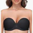 Wingslove Women's Strapless Full Figure Bra Underwire Multiway Contour Plus Size Bra Red Carpet 38 C