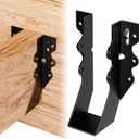 50 Pcs Black 2x6 Joist Hangers for Wood,18 Gauge Rafter Brackets, face Mount Joist Hangers, Hurricane Ties 2x6 Brackets for Shed/Barn/Coop/Porch/Truss, Structurally Sound and Aesthetically Pleasing