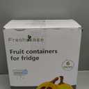 Freshmage Fruit Storage Containers for Fridge with Removable Colander, Airtight Food Storage Container, Dishwasher Safe Produce Saver for Refrigerator, Keep Berry Fruit Fresh Longer 6 pcs Large Clear