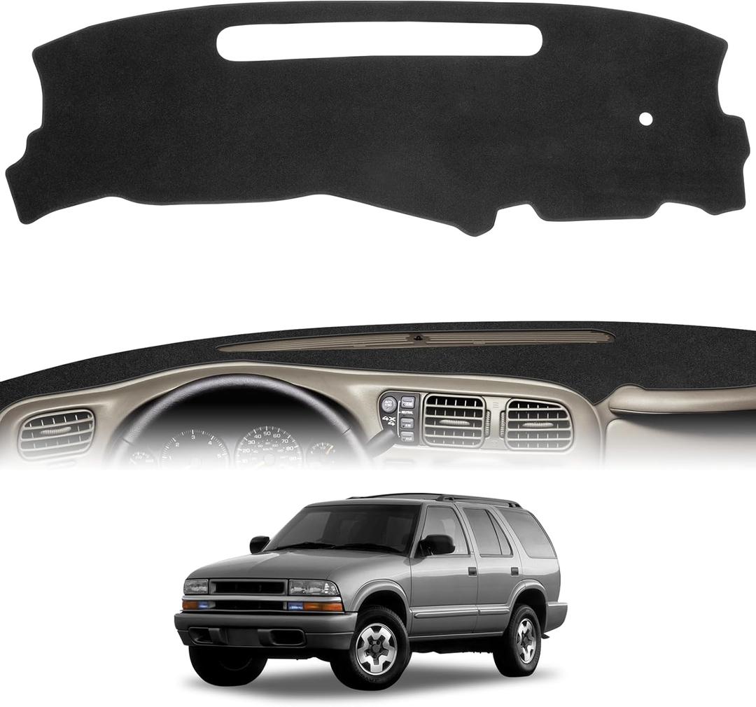 Dash Cover Dashboard Mat Compatible with Chevy S10 Blazer 1998-2005,S10 1998-2004,fit for GMC Jimmy 98-2001,fit for Sonoma 98-04 Dashboard Cover for Pad Custom Car Dashboard Interior Accessories