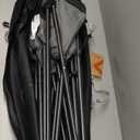 KingCamp 3 Person Camping Chair, Oversized 660lbs Heavy Duty Loveseat for Adults Portable Folding XL 2 Person Couch Padded Comfortable Three Seat with Cup Holder for Outdoor Lawn Backyard, Black/Grey