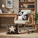 Cheetah Leopard Lover Gifts for Women,Preppy Star Lucky 8 Ball,Cheetah Leopard Print Room Decor Pillow Cover 18x18 Set of 2,Coquette Preppy Pillow Covers for Girls Room Dorm Apartment Decor(5)