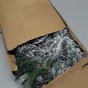 Syhood Champagne Christmas Garland 6.5 ft Christmas Flocked Garlands for Mantle with Large Magnolia Flower, Globe String Lights, Large Bows, Glitter Berries and Leaves for DIY Stair Indoor Xmas Decor